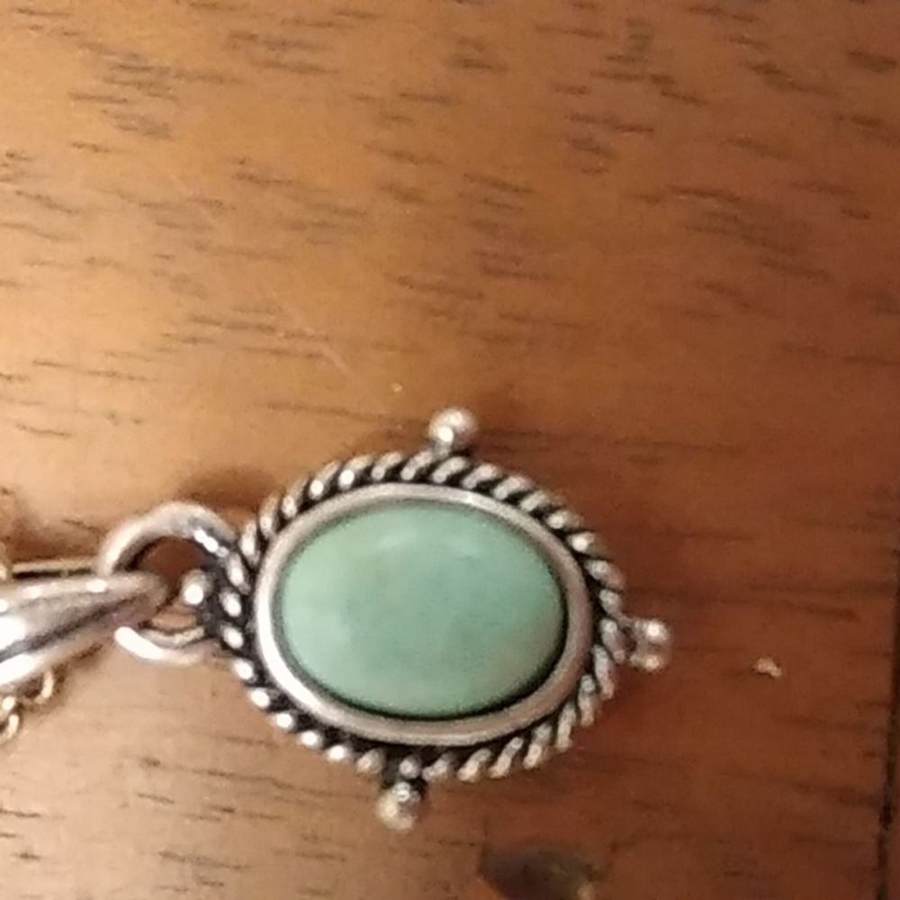 Lucky Brand Silver Cross and Turquoise Pendant Necklace Set - Picture 4 of 8